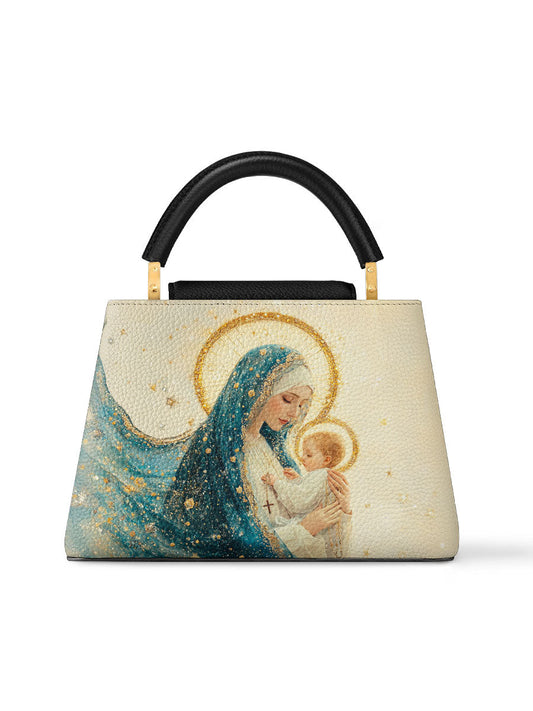 Divina Divine Mother’s Embrace Leather Satchel Bag