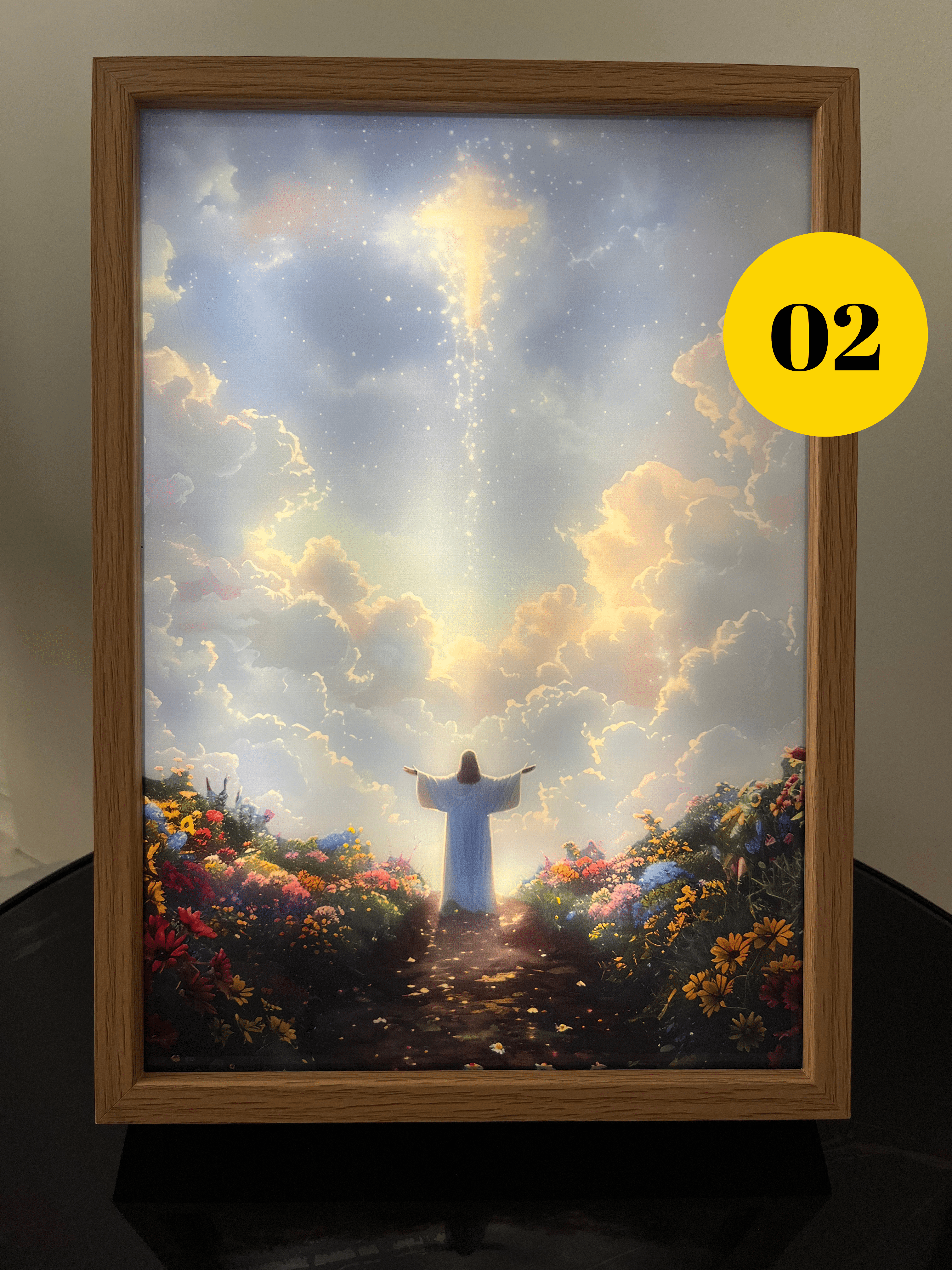 Story of Jesus™ Handcrafted LED Art Lamp (Wood Frame + Charger Included)