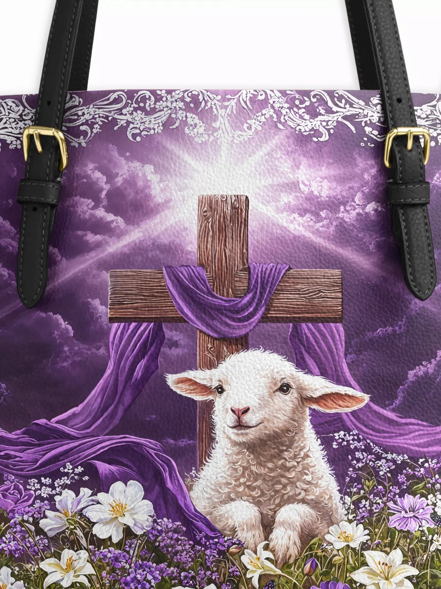 Divina Eternal Hope  Leather Tote Bag