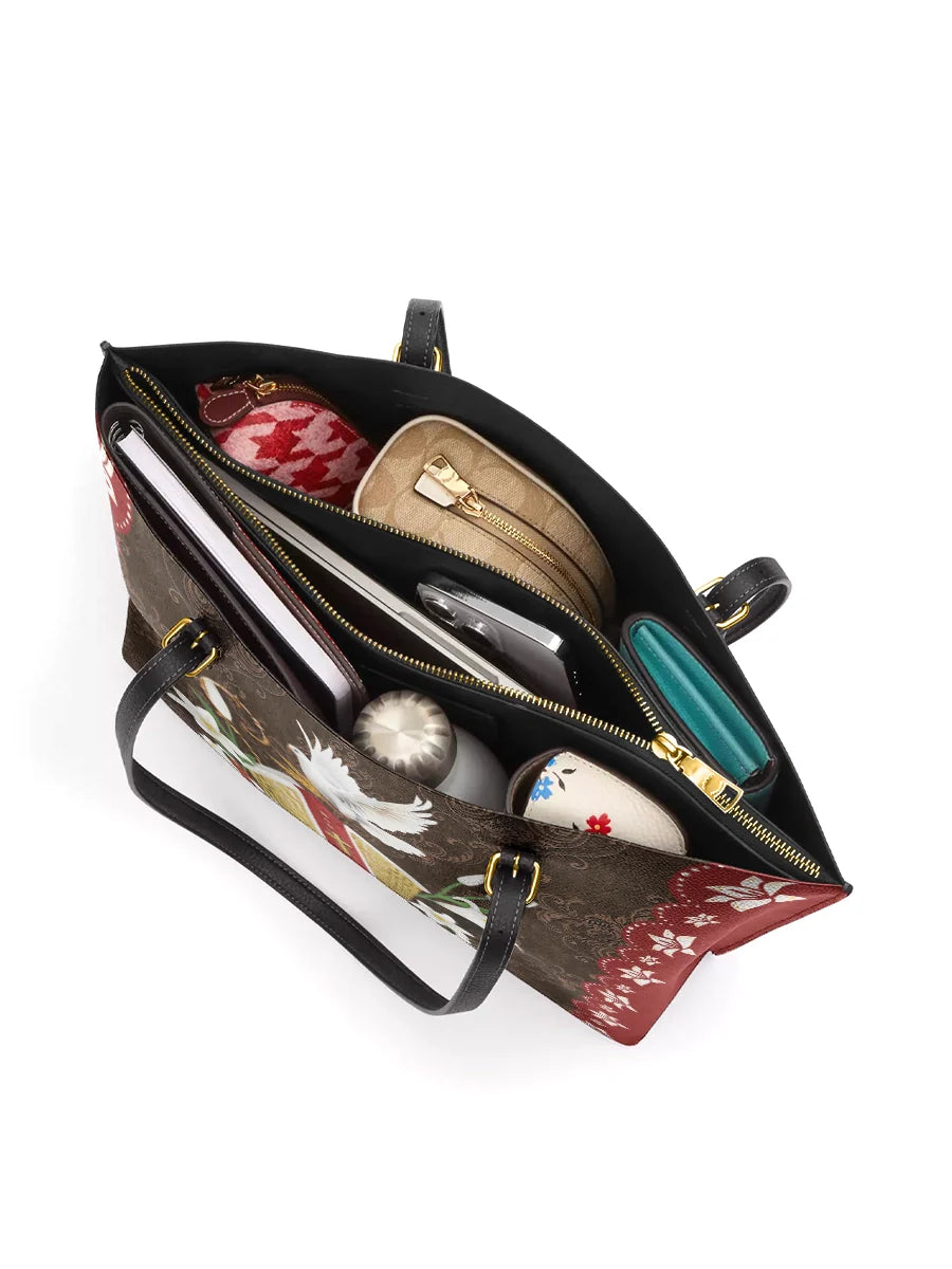 Divina The Bishop's Grace Leather Tote Bag