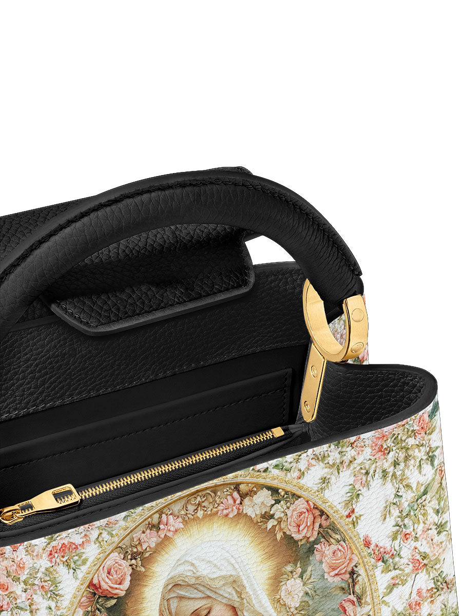 Divina Virgin Mary's Grace Leather Satchel Bag