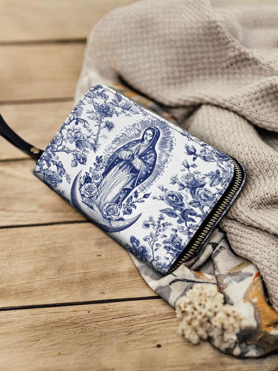 Divina  Sacred Serenity Virgin Mary Leather Wallet Purse