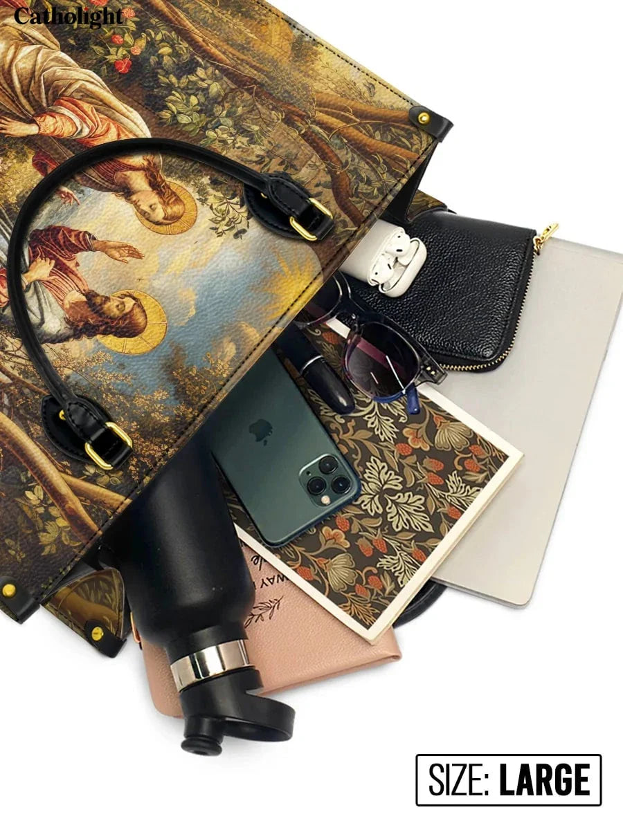 Divina  Christ and Mary Magdalene Leather Bag