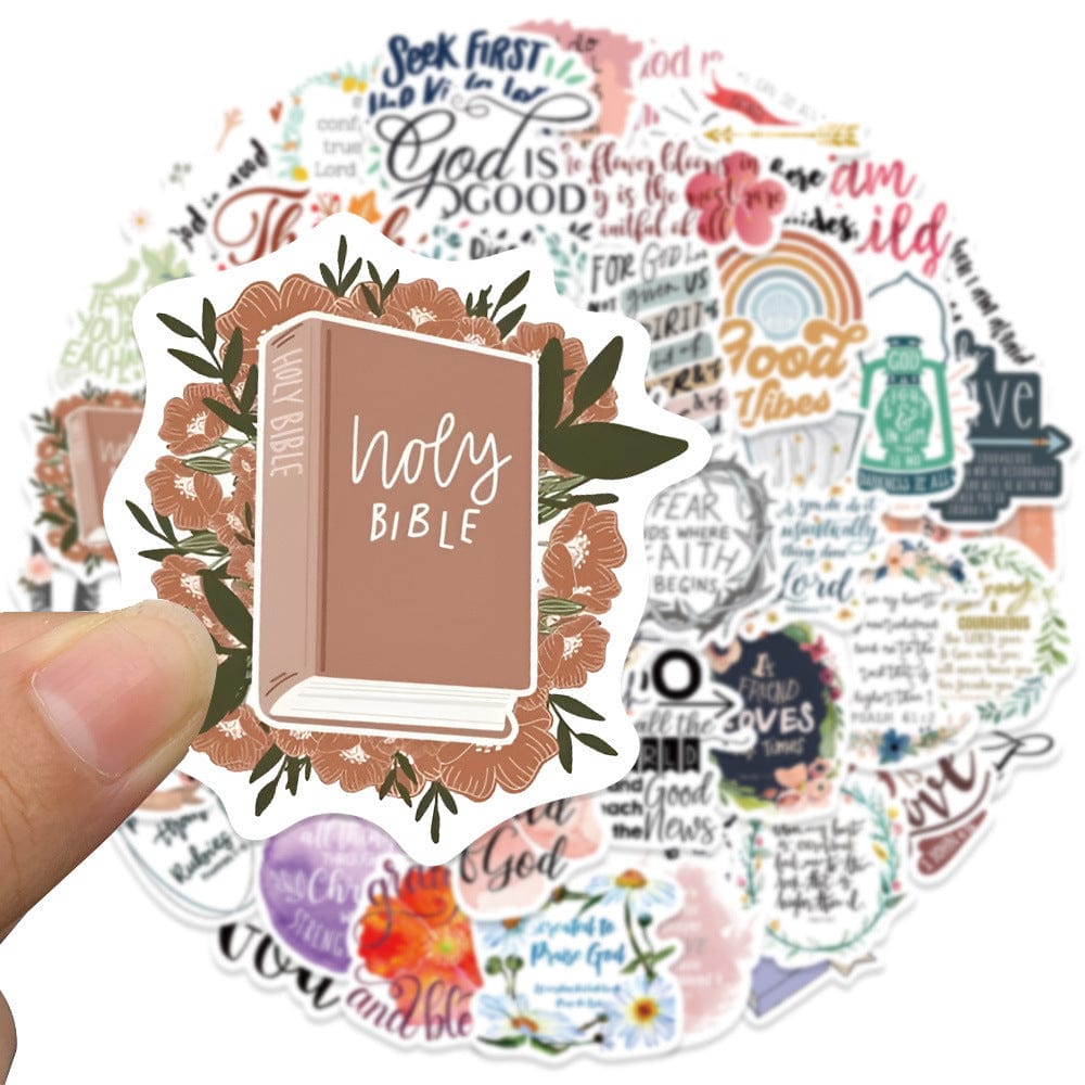 50 Jesus Phrases Bible Quotations Stickers