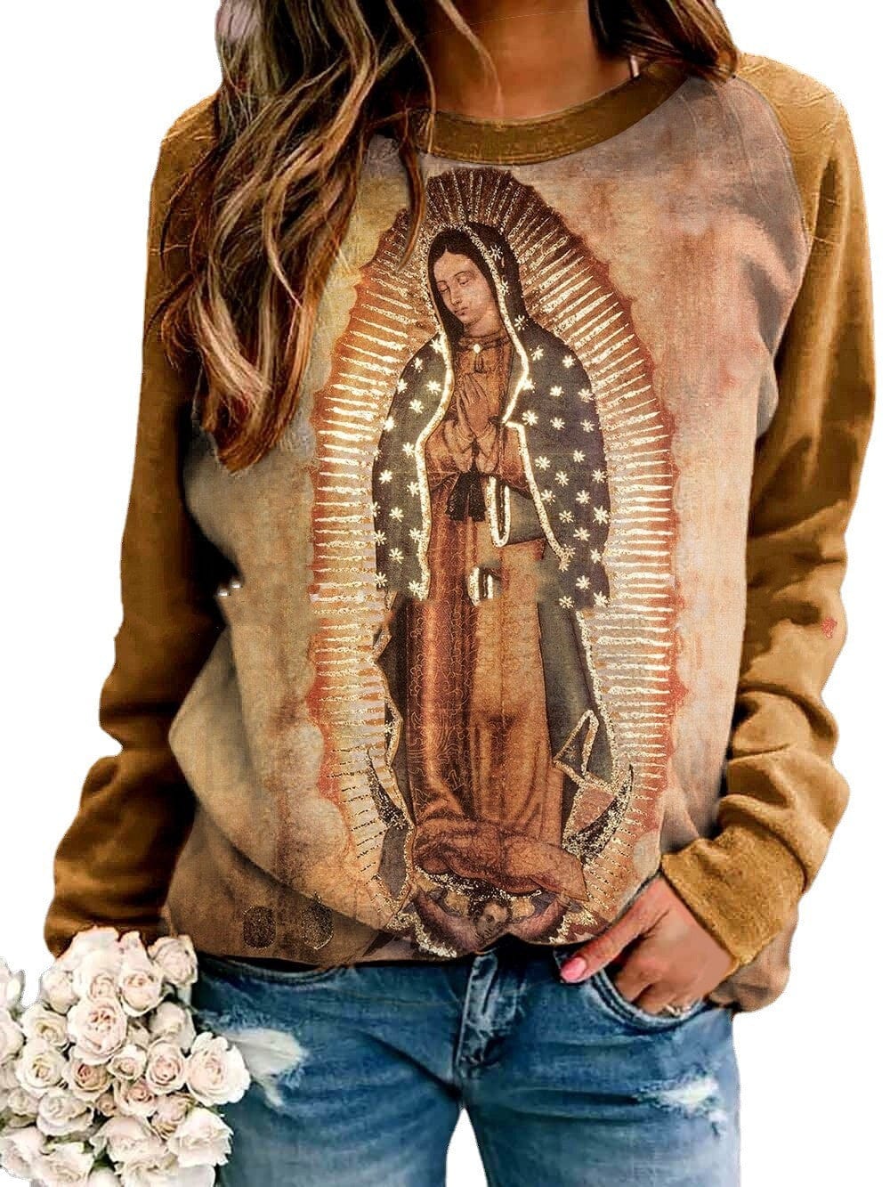 Khaki "Virgin Mary" Sweater by Divina