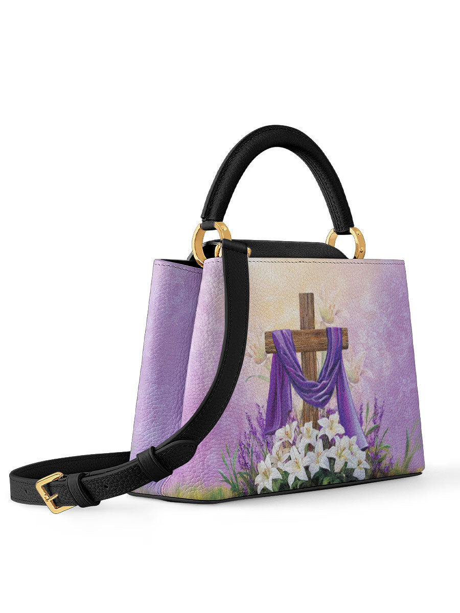 Divina Faithful Bloom Leather Satchel Bag