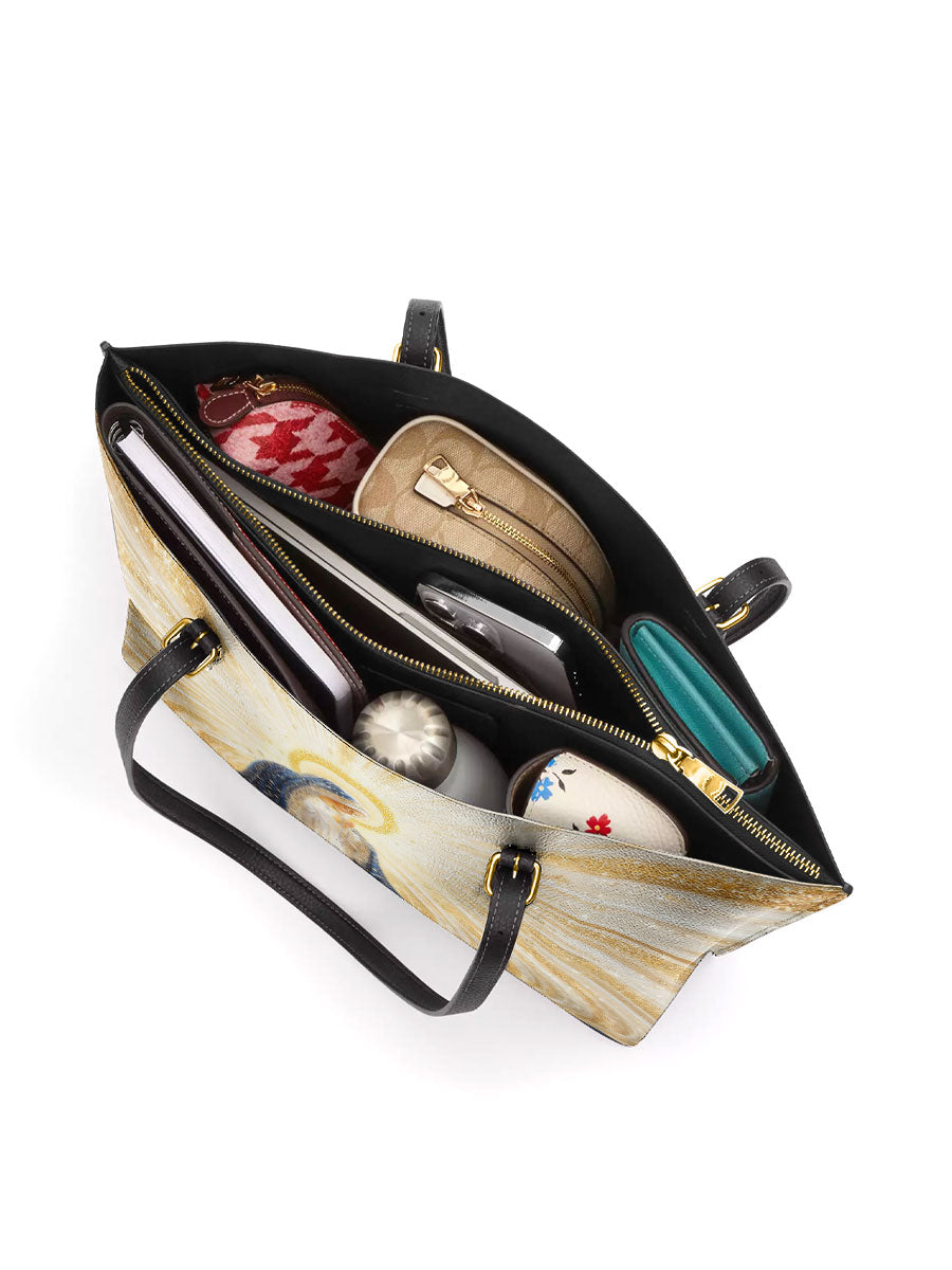 Divina Our Lady’s Eternal Glow Leather Tote Bag