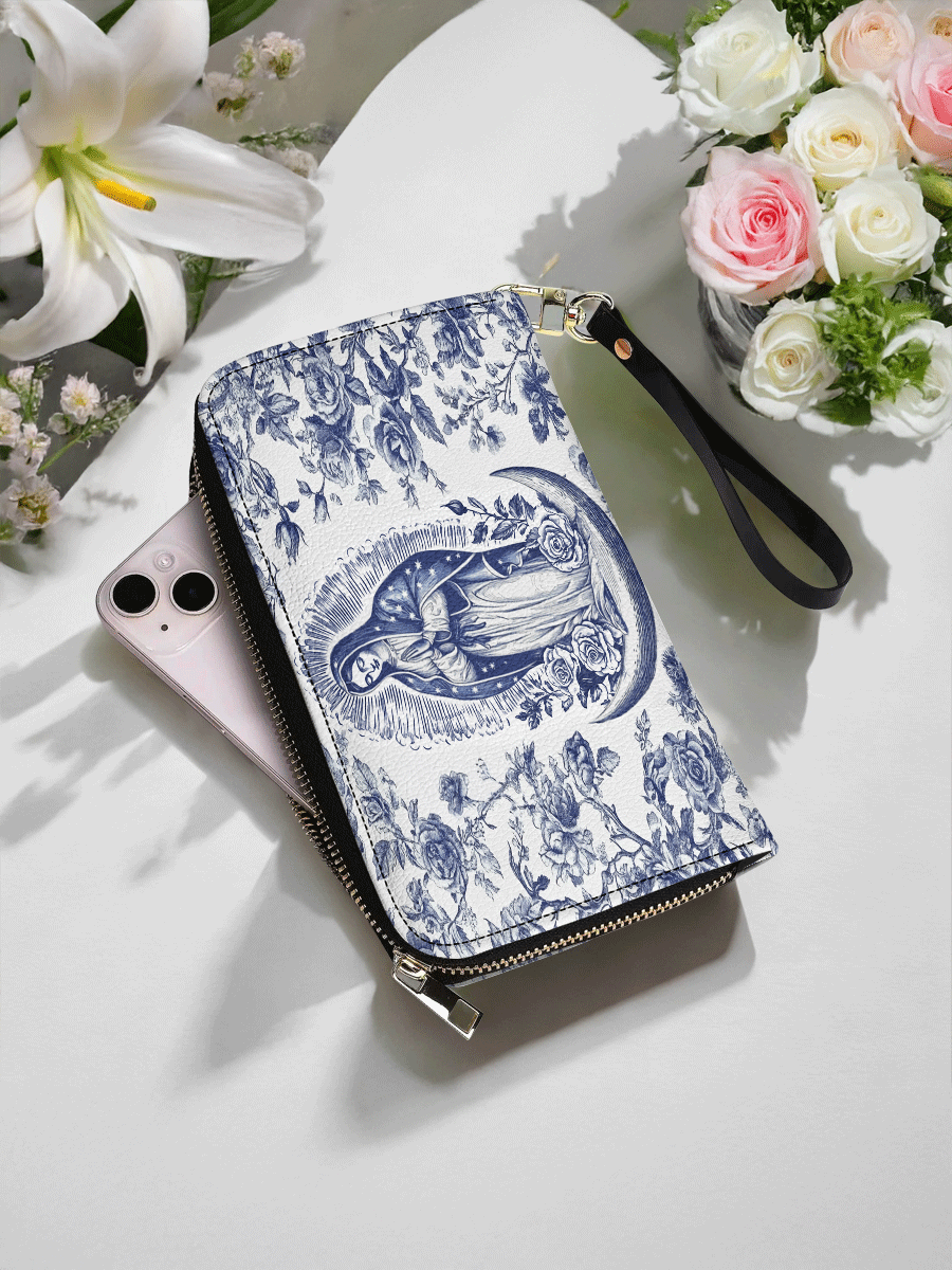 Divina  Sacred Serenity Virgin Mary Leather Wallet Purse