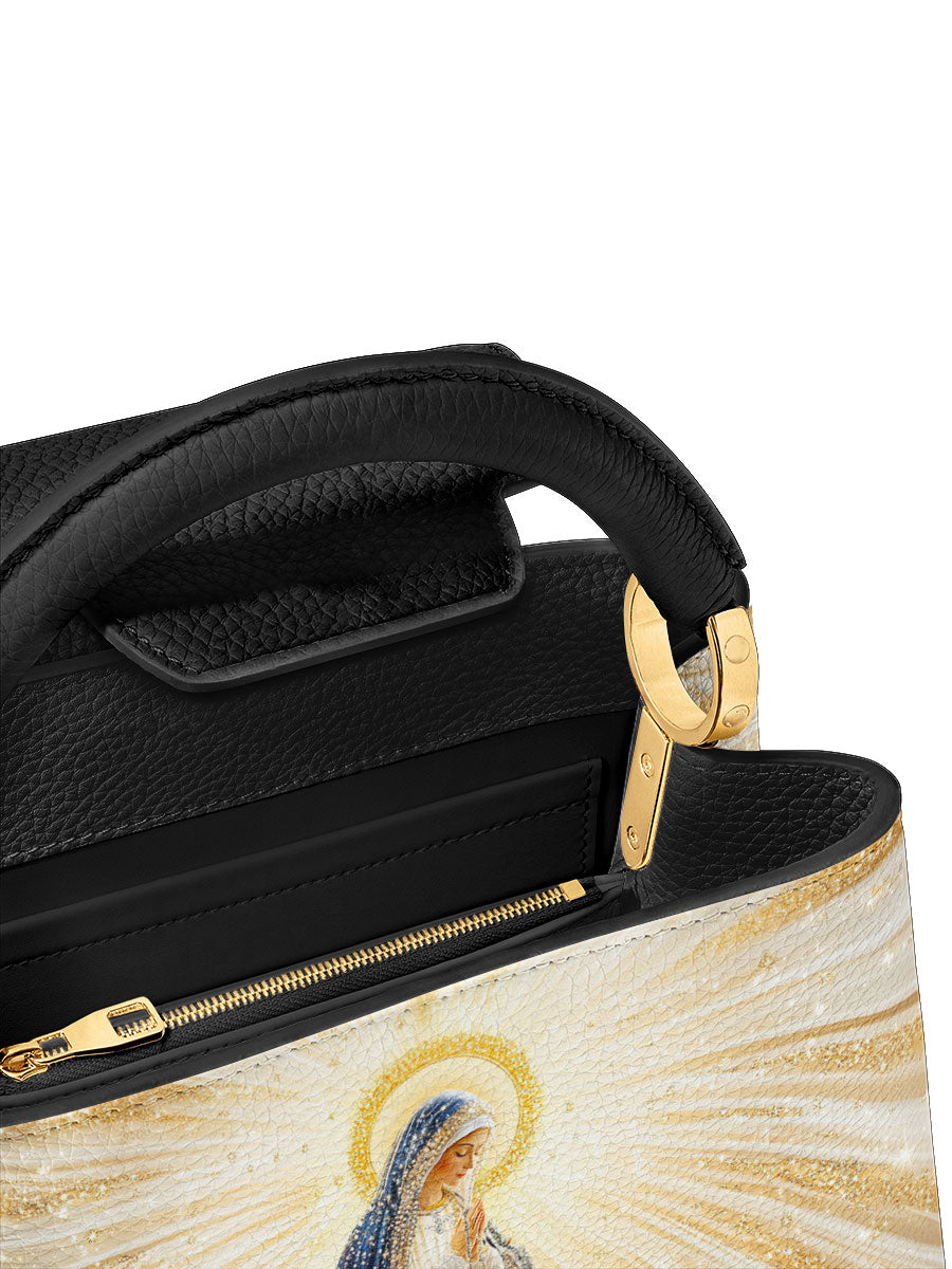 Divina Our Lady’s Eternal Glow Leather Satchel Bag