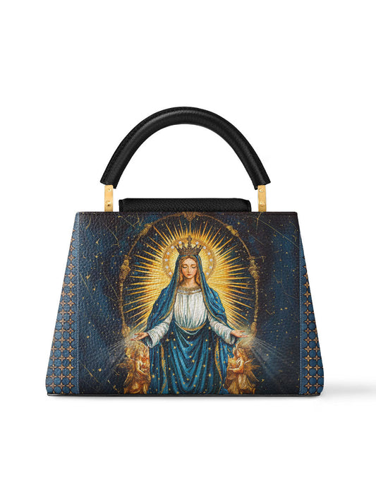 Divina Celestial Devotion Leather Satchel Bag