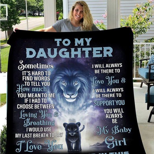 To My Daughter – Lion Love Blanket by Divina