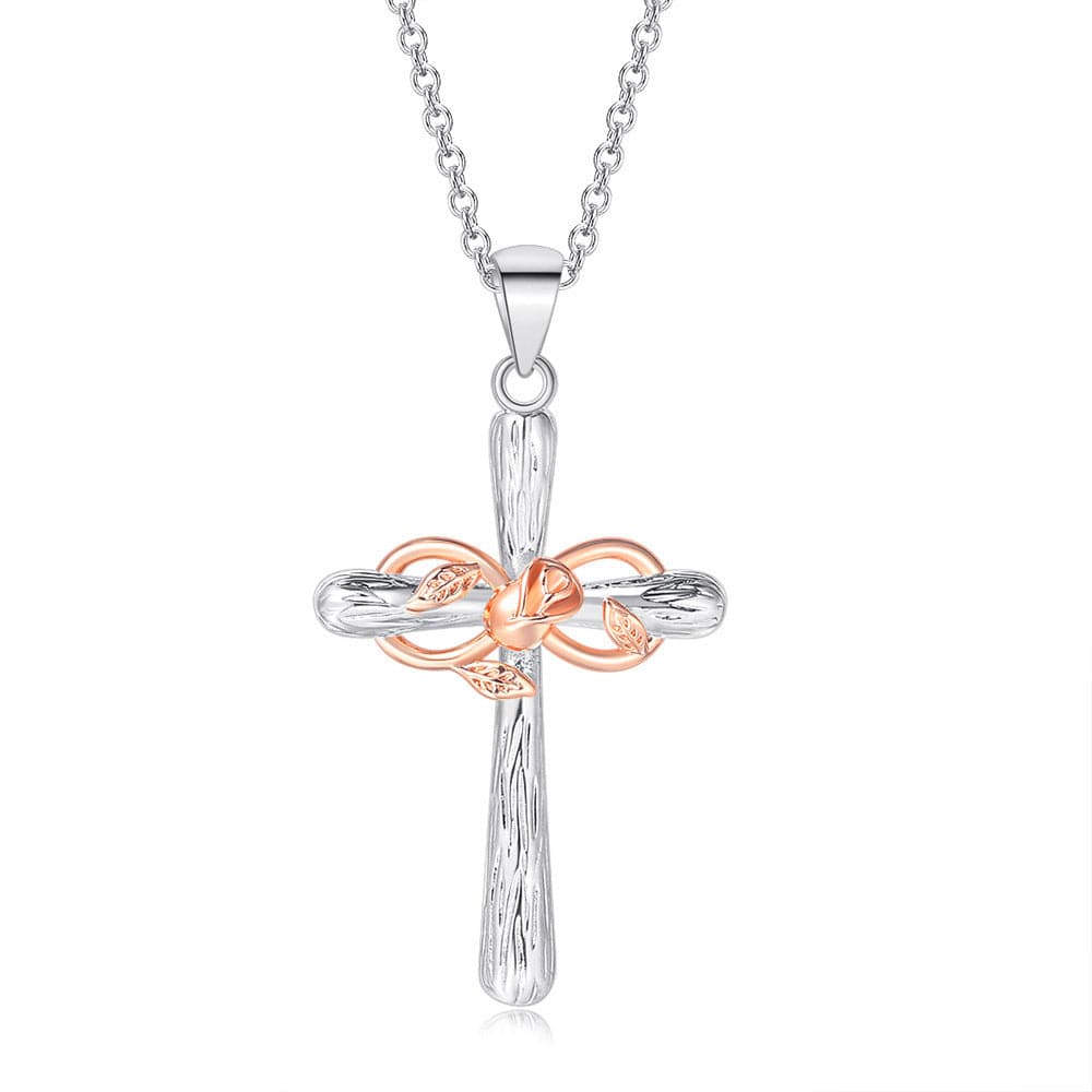 "Infinity Rose" Cross Necklace by Divina