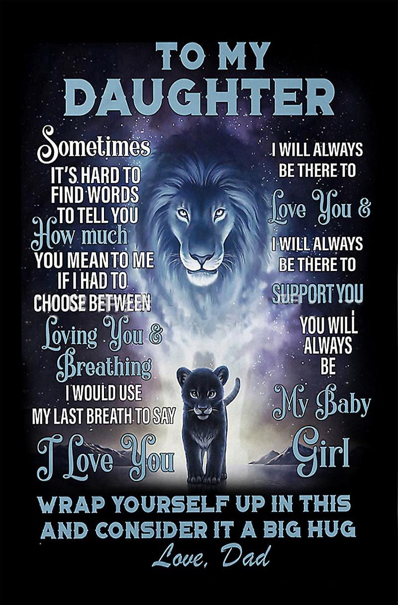 To My Daughter – Lion Love Blanket by Divina