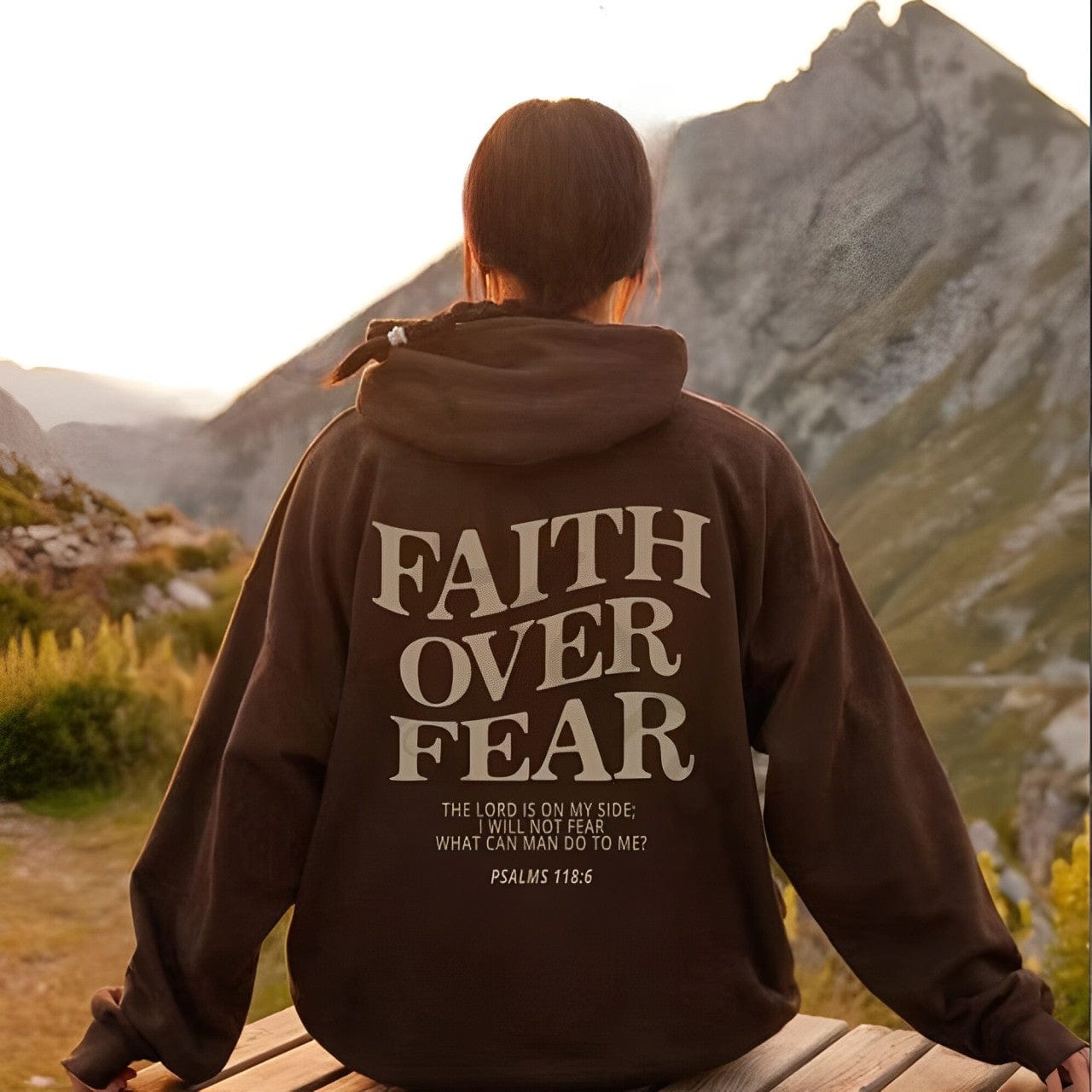 Faith Over Fear - Handmade Unisex Christian Hoodie