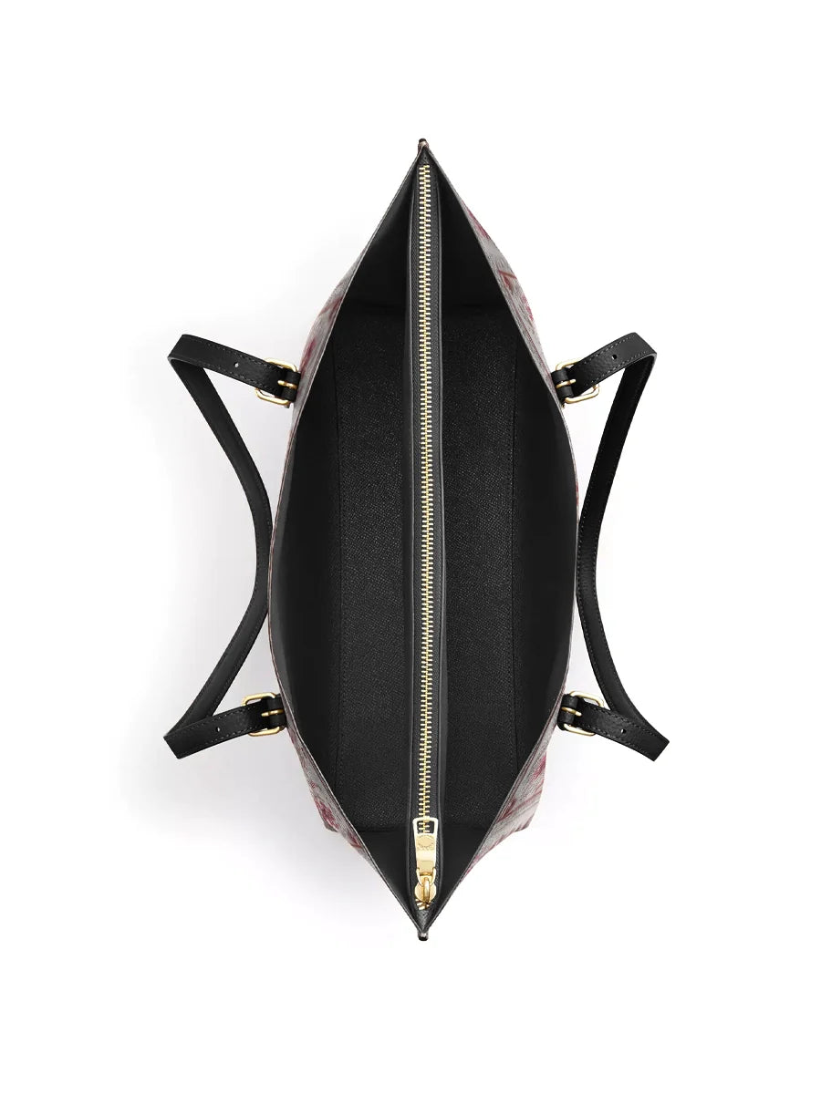Divina  Sacred Serenity: The Madonna’s Tender Embrace Leather Tote Bag