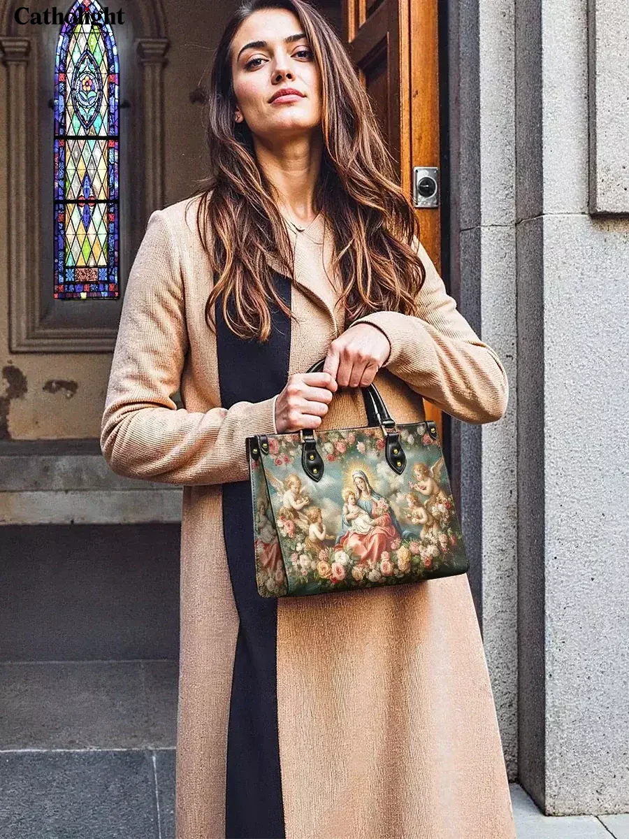 Divina  Halo Of Roses Leather Bag