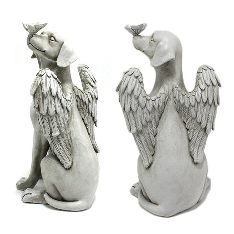 Angel Dog - Outdoor Statue | Handcrafted by Divina