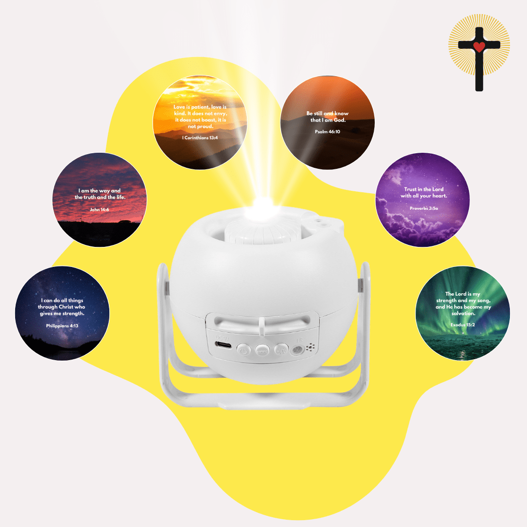 (GIFTING OFFER) Divina Bible Verse Projector (6 Free Scripture Discs Included)