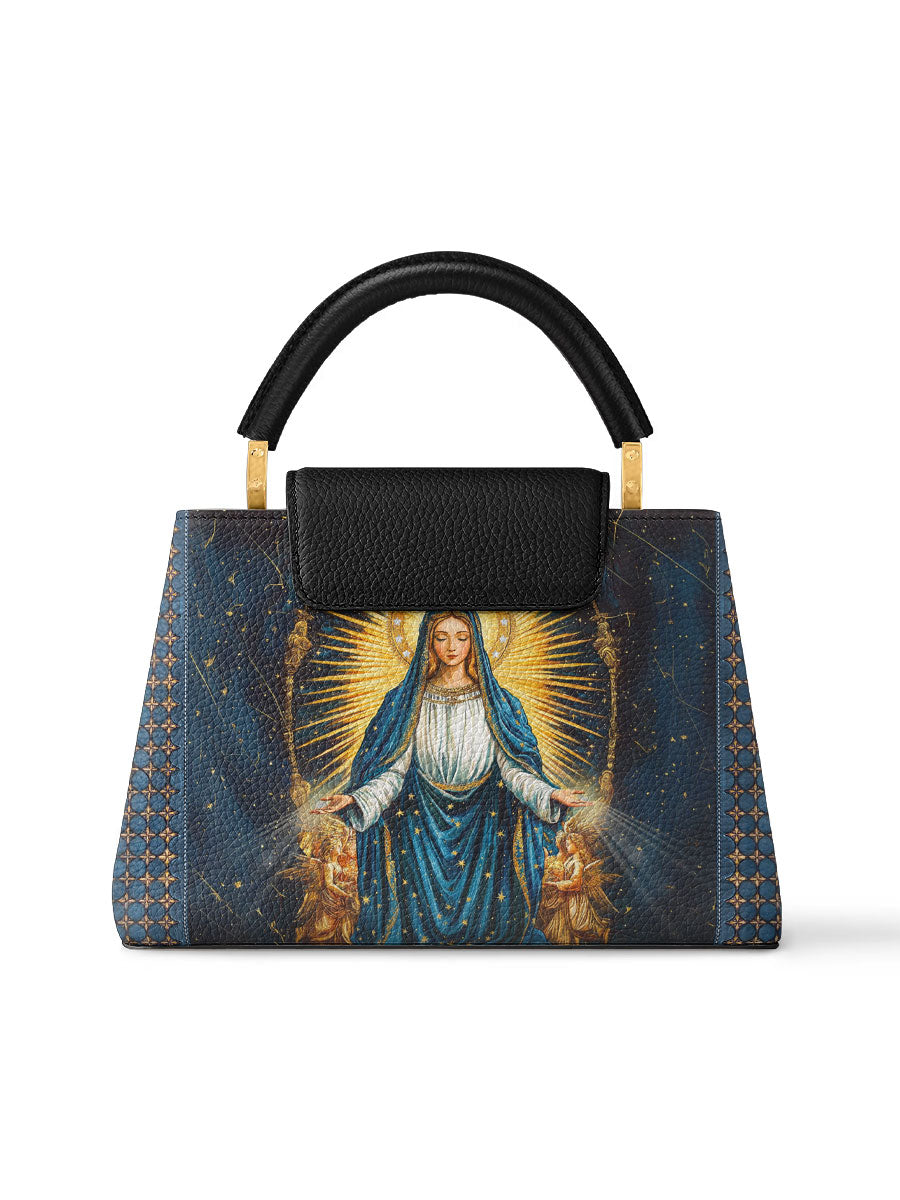 Divina Celestial Devotion Leather Satchel Bag