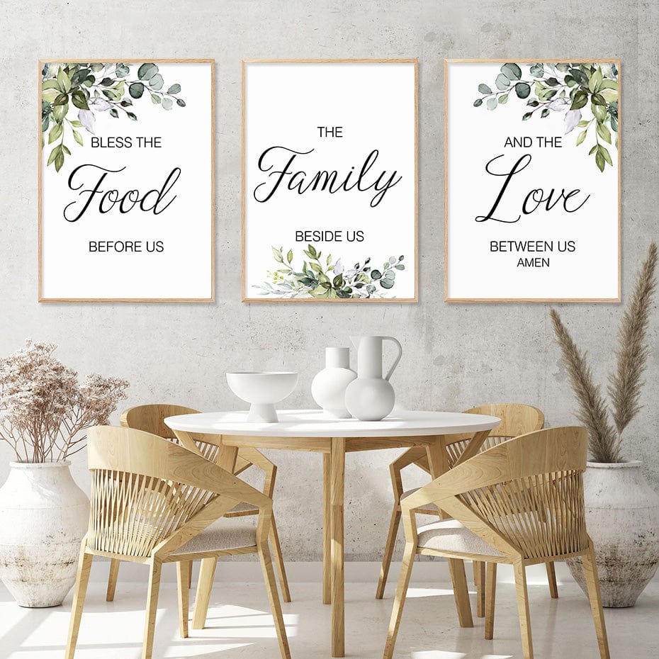 Handmade (Food Family Love) Canvas by Divina