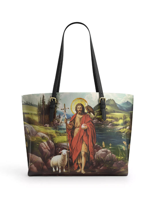 Divina Saint John The Baptist Shepherd Leather Tote Bag
