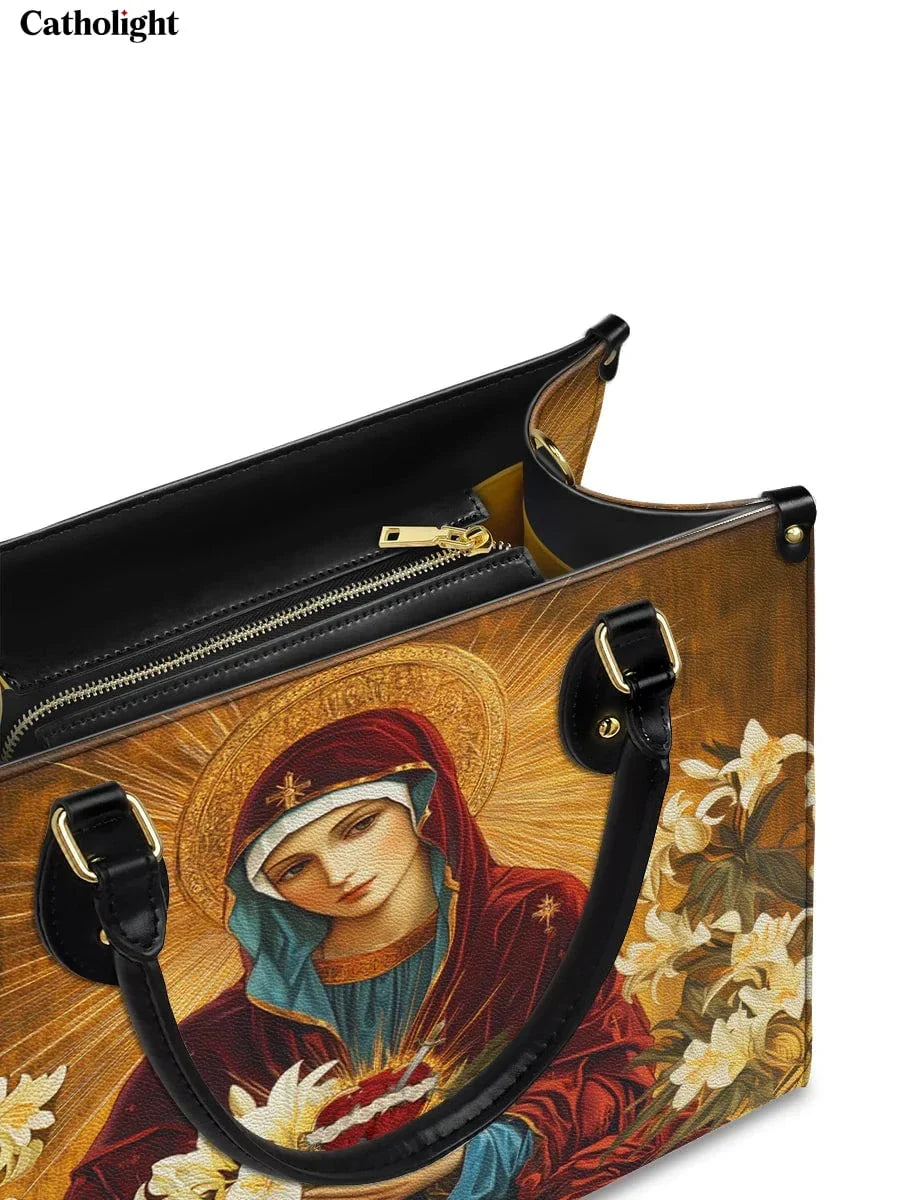 Divina  The Lily Of Purity Leather Bag