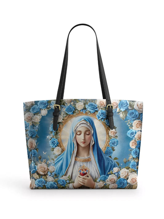 Divina Heavenly Grace  Leather Tote Bag