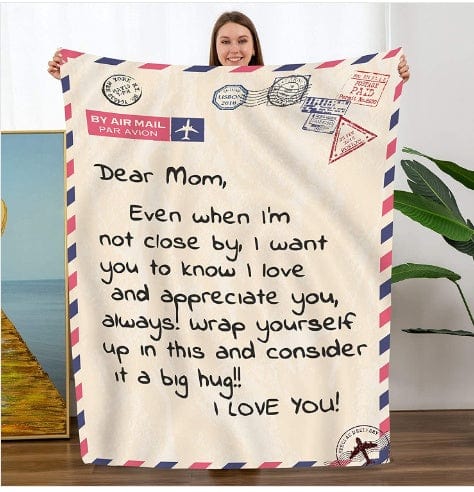 Dear Mom, I Love You Blanket by Divina