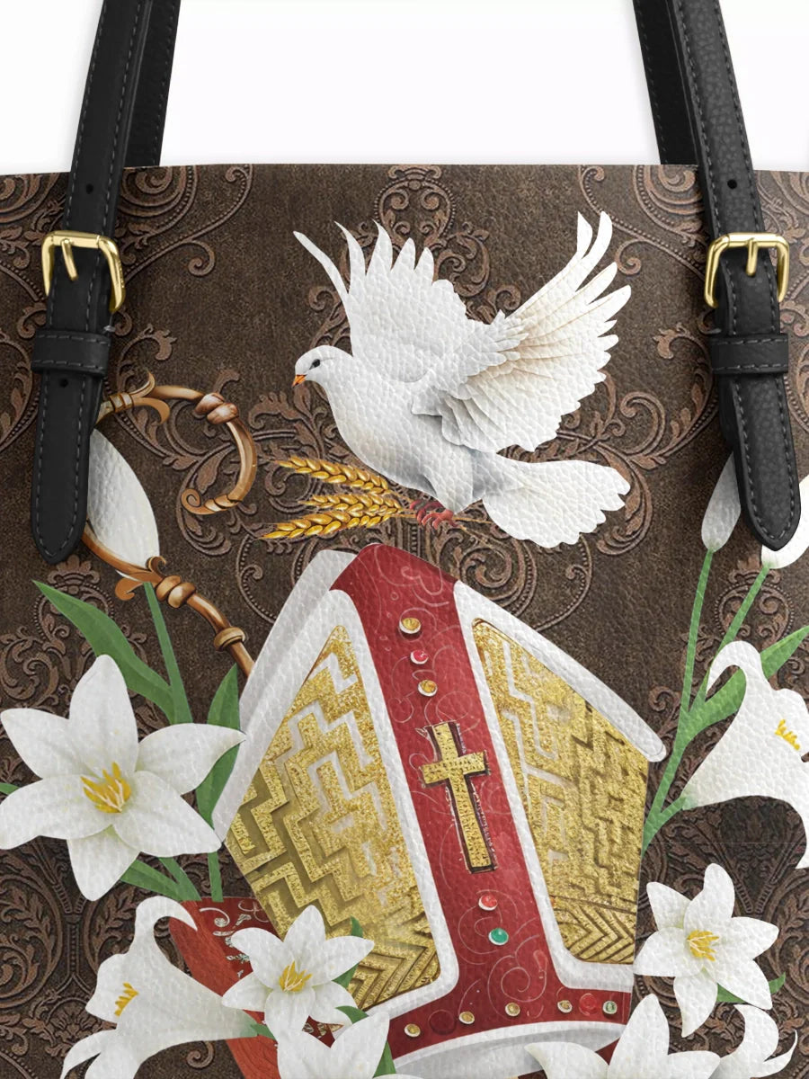 Divina The Bishop's Grace Leather Tote Bag