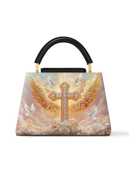 Divina Dove of Peace Leather Satchel Bag