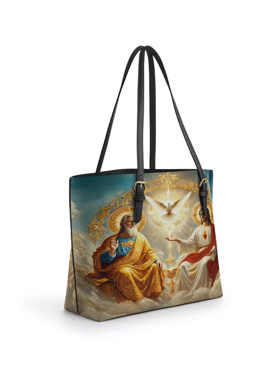 Divina Trinity Divine The Holy Grace Leather Tote Bag