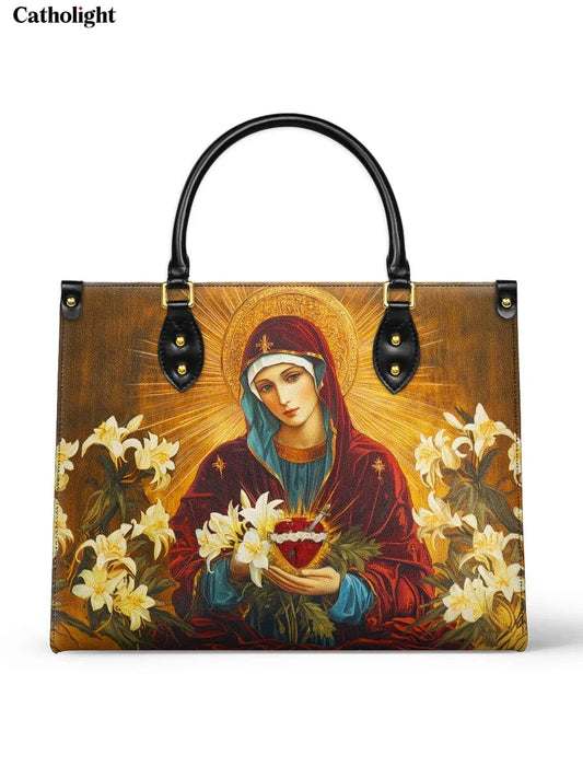 Divina  The Lily Of Purity Leather Bag