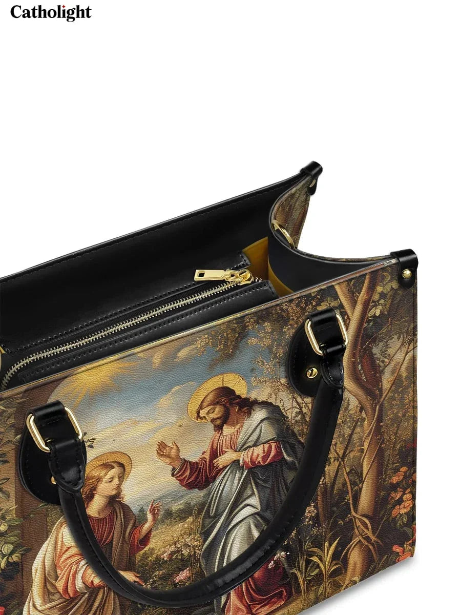 Divina  Christ and Mary Magdalene Leather Bag