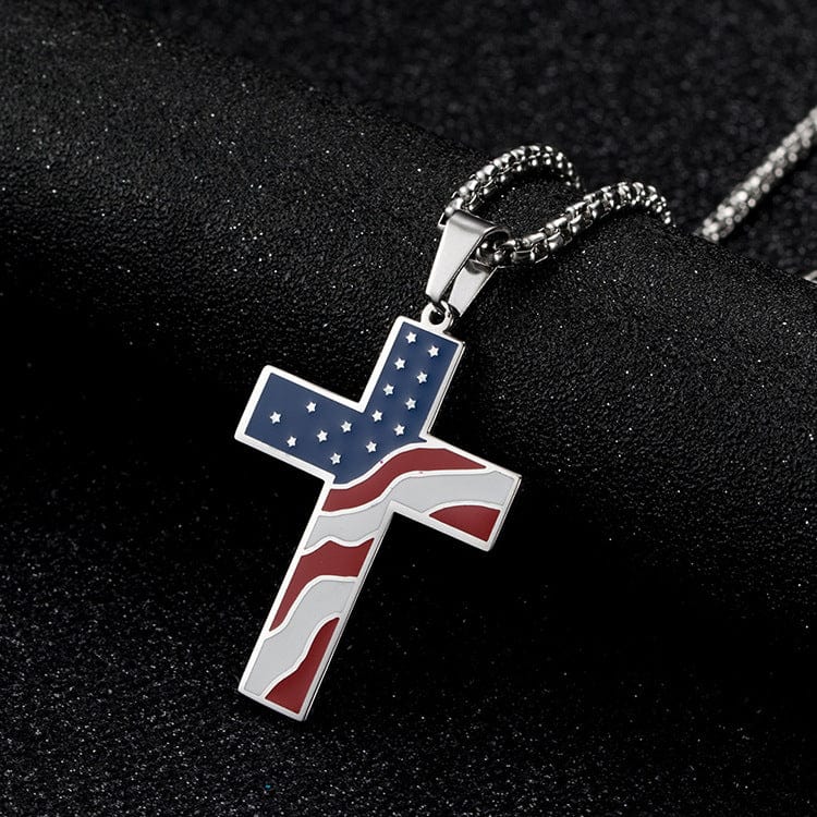 "One Nation Under God" Men's Necklace in  (Stainless Steel & Durable)