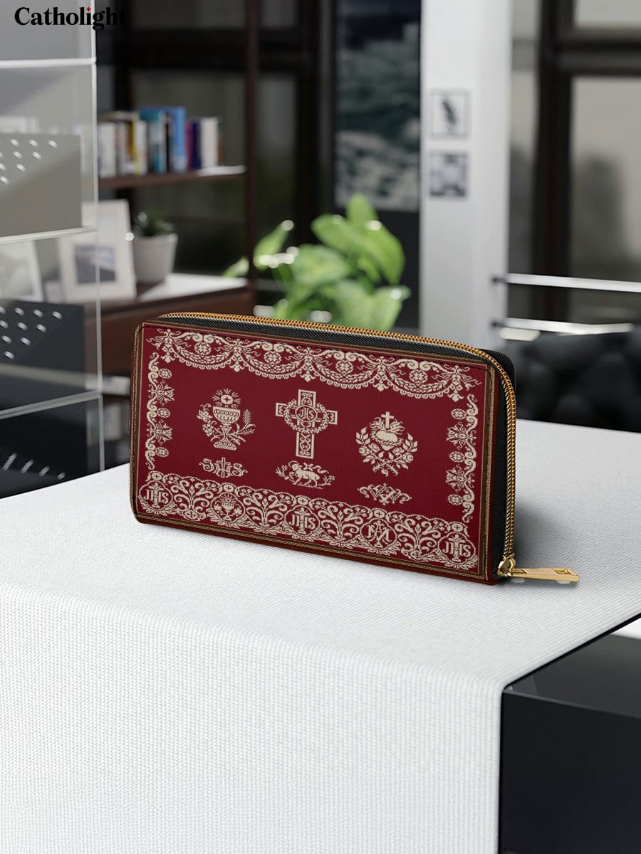 Divina  Liturgical Elegance Leather Wallet Purse