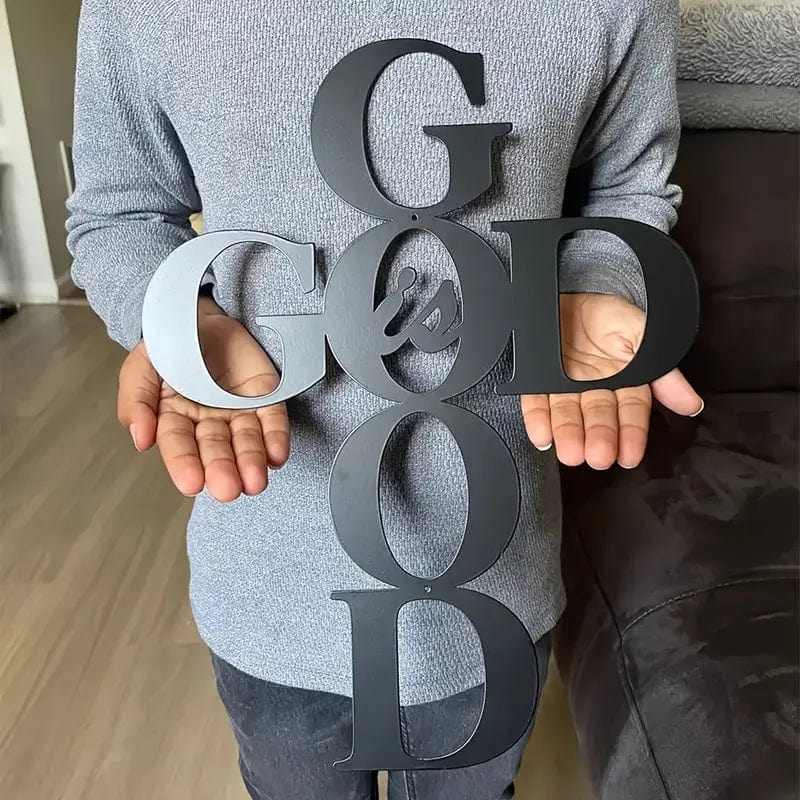 "God Is Good" Handmade Metal Wall Decor by Divina