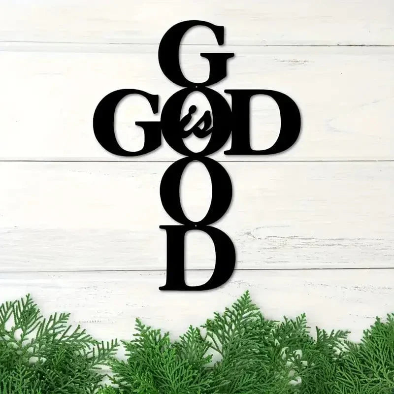 "God Is Good" Handmade Metal Wall Decor by Divina