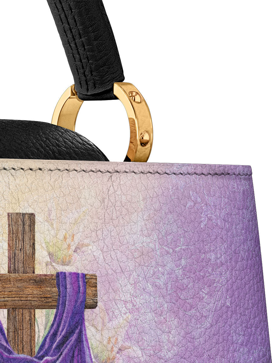 Divina Faithful Bloom Leather Satchel Bag