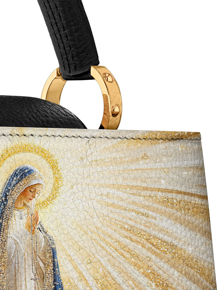 Divina Our Lady’s Eternal Glow Leather Satchel Bag