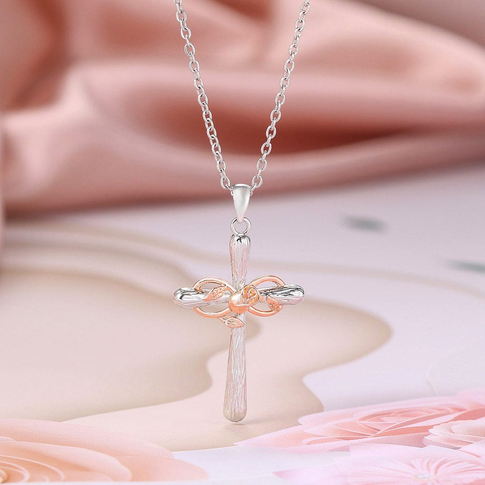 "Infinity Rose" Cross Necklace by Divina