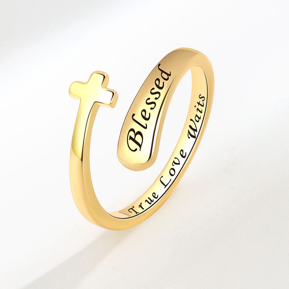 "TRUE LOVE WAITS" Blessed Christian Ring by Divina