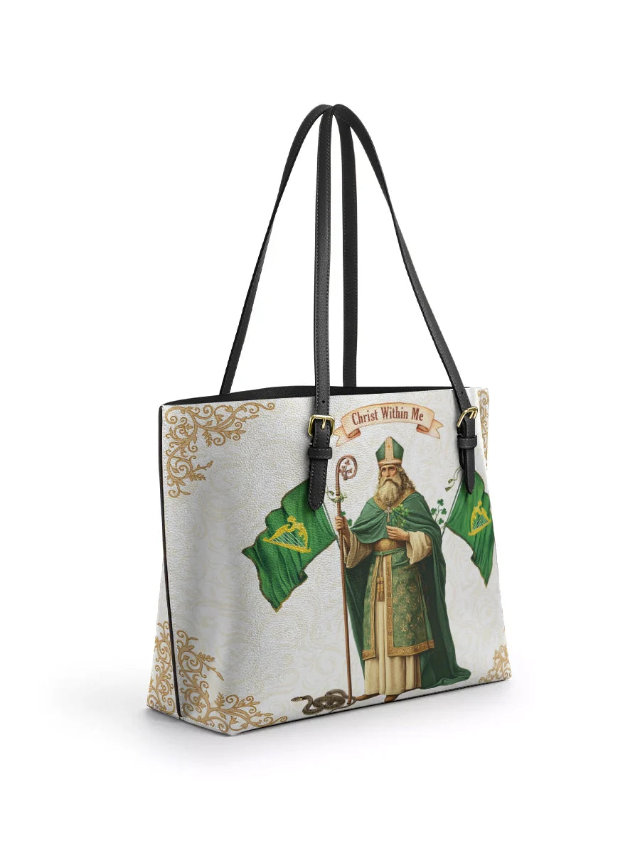Divina Saint Patrick's Devotion Leather Tote Bag