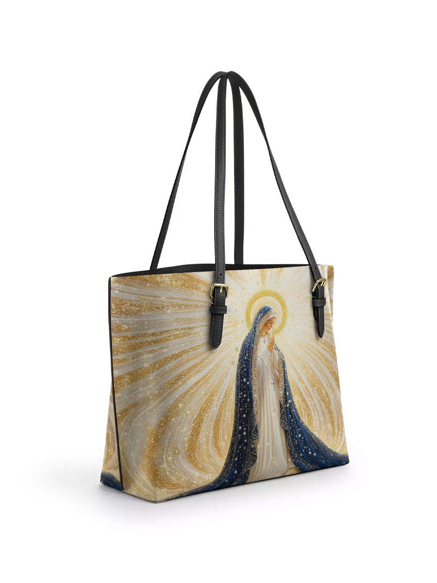 Divina Our Lady’s Eternal Glow Leather Tote Bag