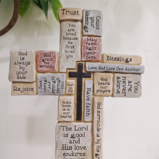 "Faith" Handmade Cross Statue by Divina