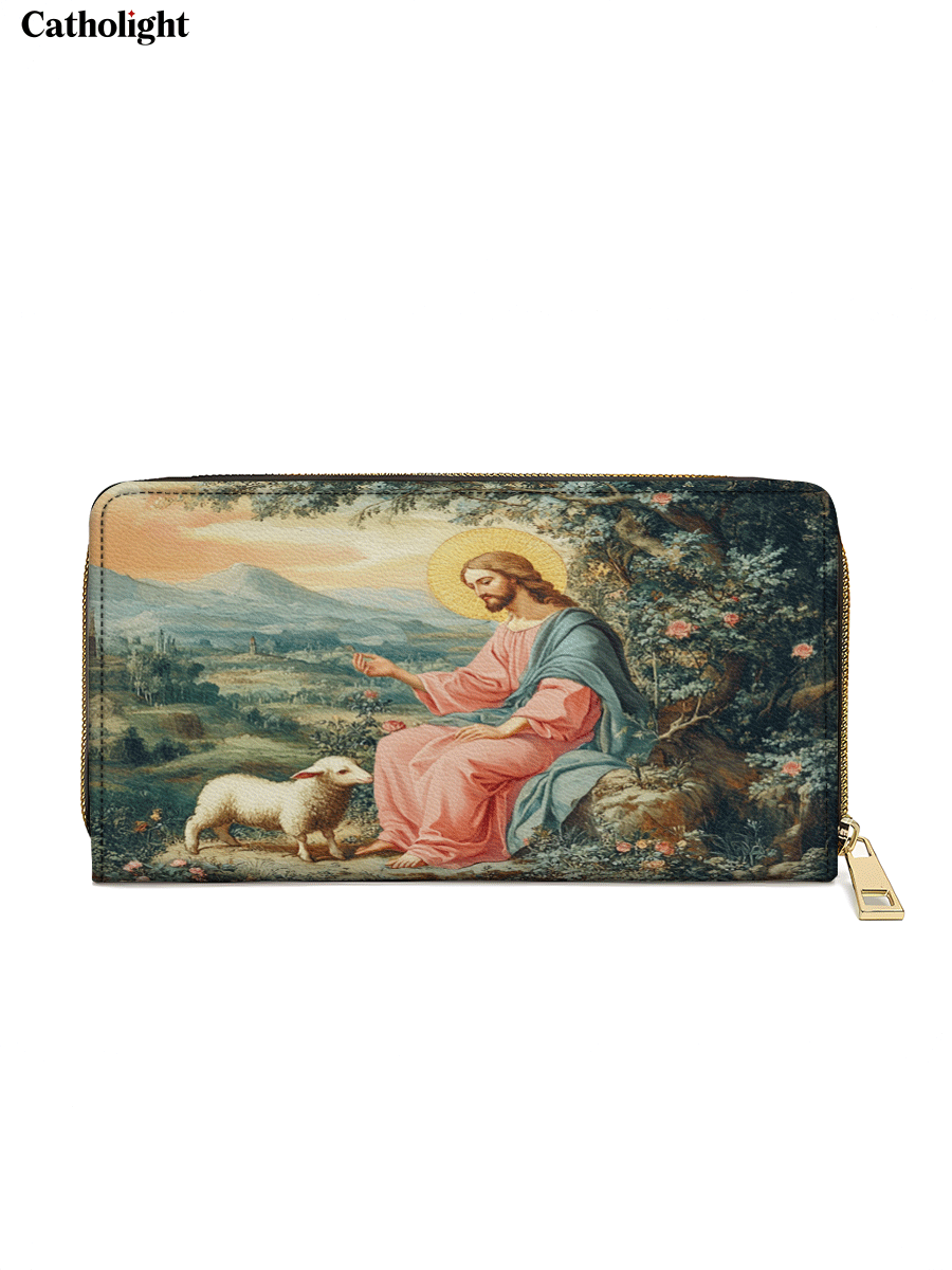 Divina  The Shepherd's Grace - Leather Wallet Purse