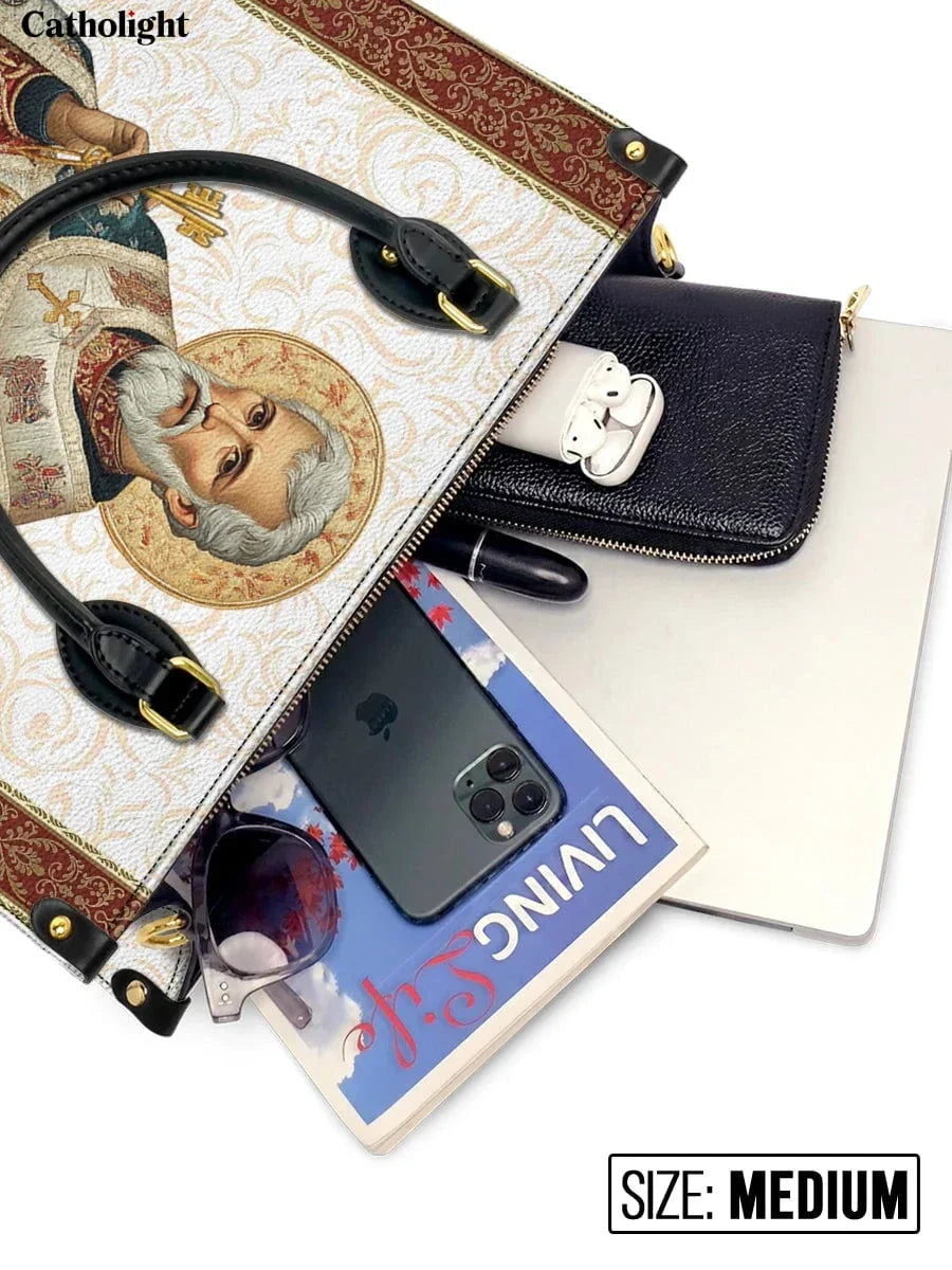 Divina  Saint Peter Reverence Leather Bag