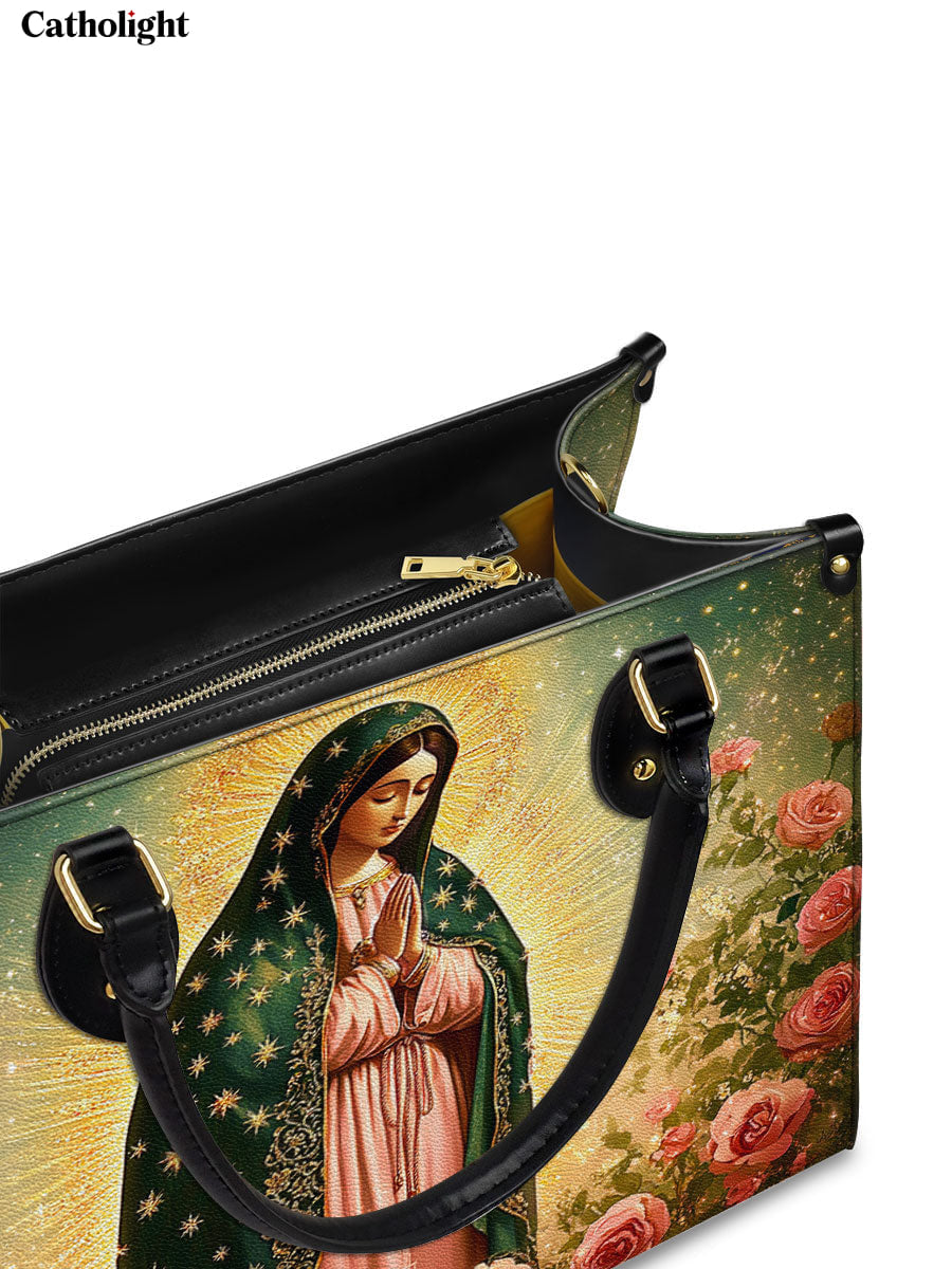 Divina  Roses of Guadalupe Leather Bag