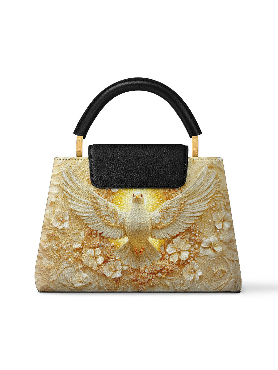 Divina Wings of Serenity Leather Satchel Bag