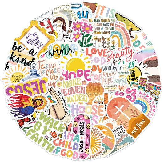 50 Jesus Christian Graffiti Stickers