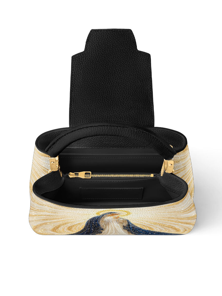Divina Our Lady’s Eternal Glow Leather Satchel Bag